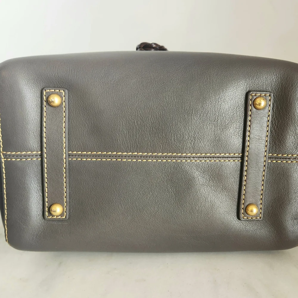 NWT Dooney & Bourke Charcoal Hattie Drawstring Florentine Bucket Bag - Picture 12 of 14